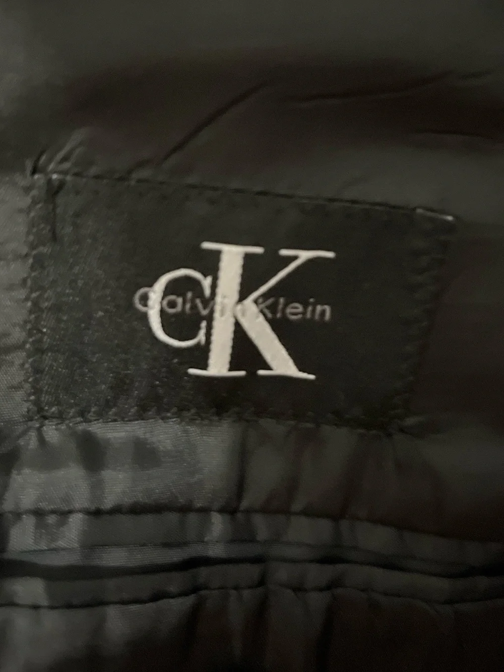 Calvin Klein Black Pinstripe Suit Jacket